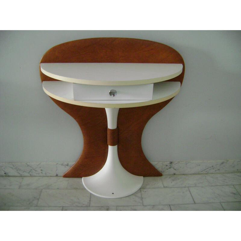 Vintage white lacquered console 1980s