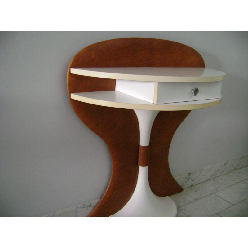 Vintage white lacquered console 1980s