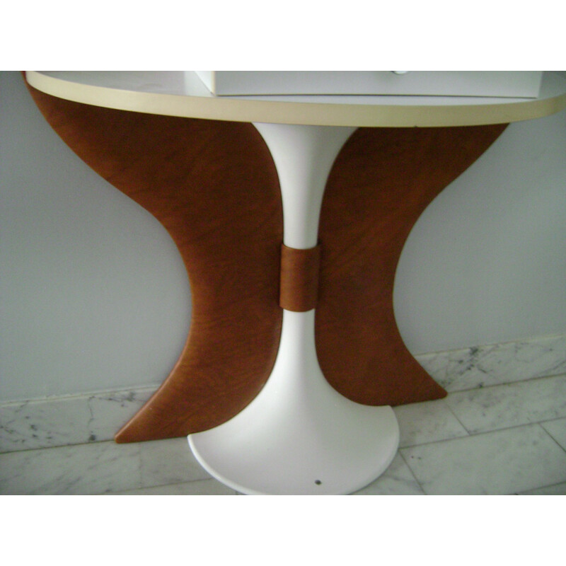 Vintage white lacquered console 1980s