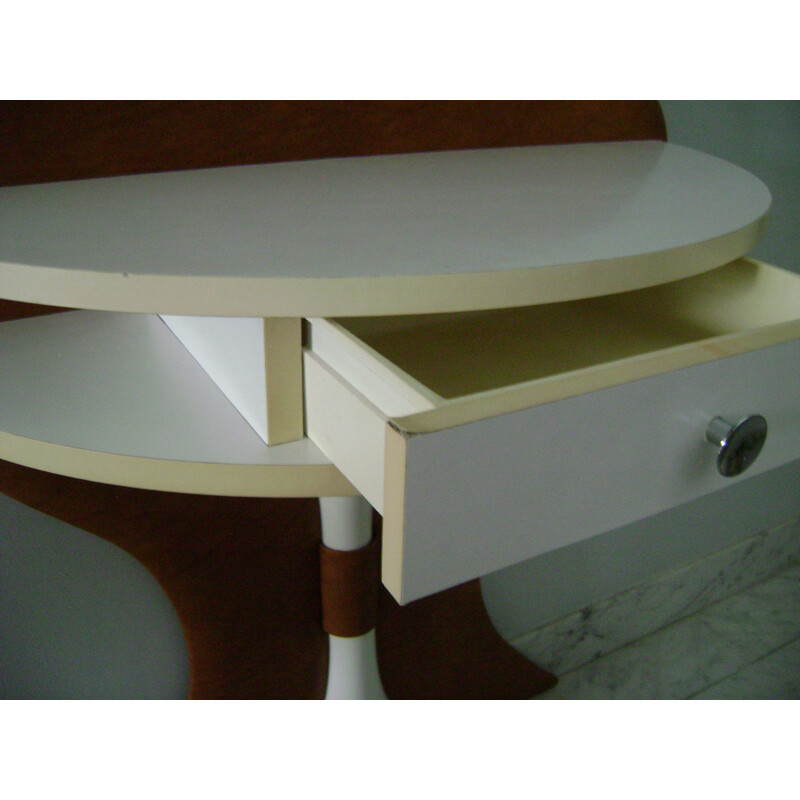 Vintage white lacquered console 1980s