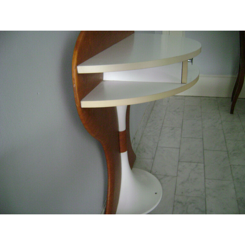 Vintage white lacquered console 1980s