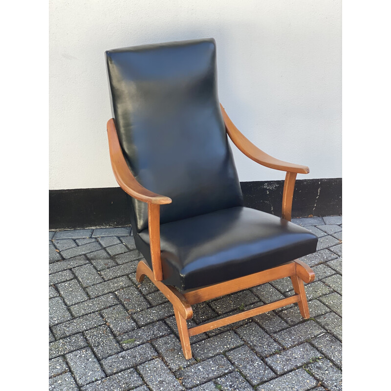 Fauteuil vintage à bascule Pastoe