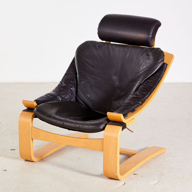 Vintage Kroken Lounge Chair by Åke Fribyter for Nelo Möbel, Swedish 1970s