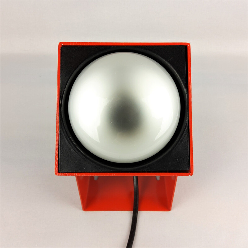 Vintage wall lamp Lita cube red 1960s