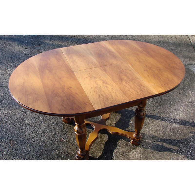 Mesa plegable redonda de madera de haya