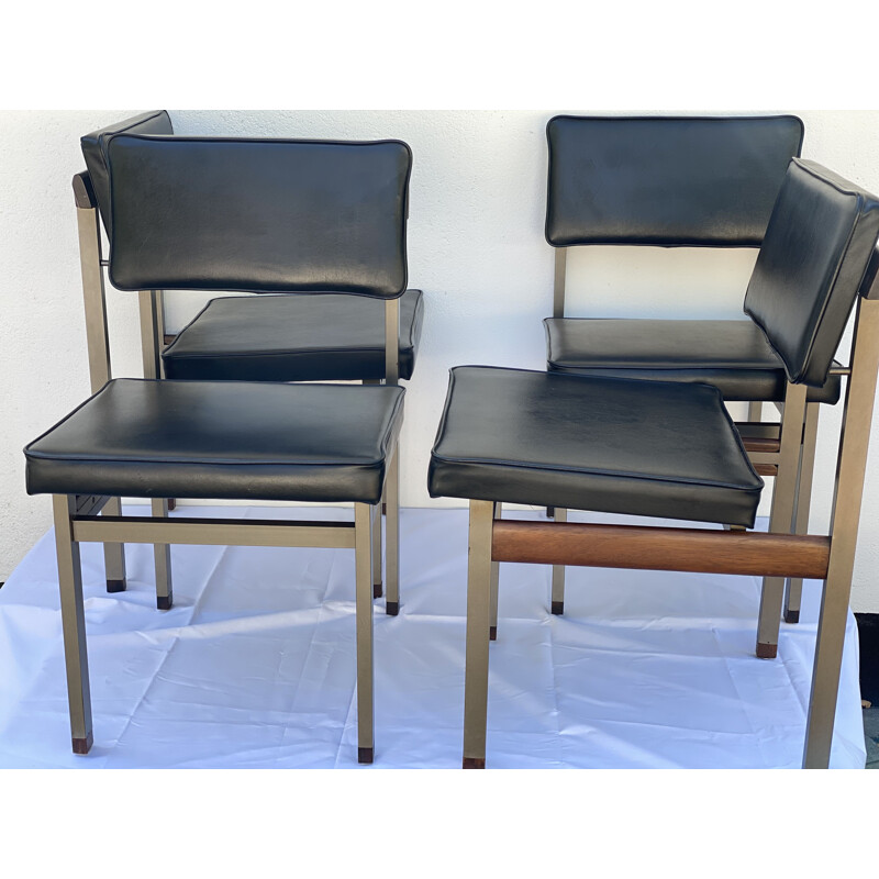 Conjunto de 4 cadeiras de jantar "Pali" vintage de Louis van Teeffelen 1960