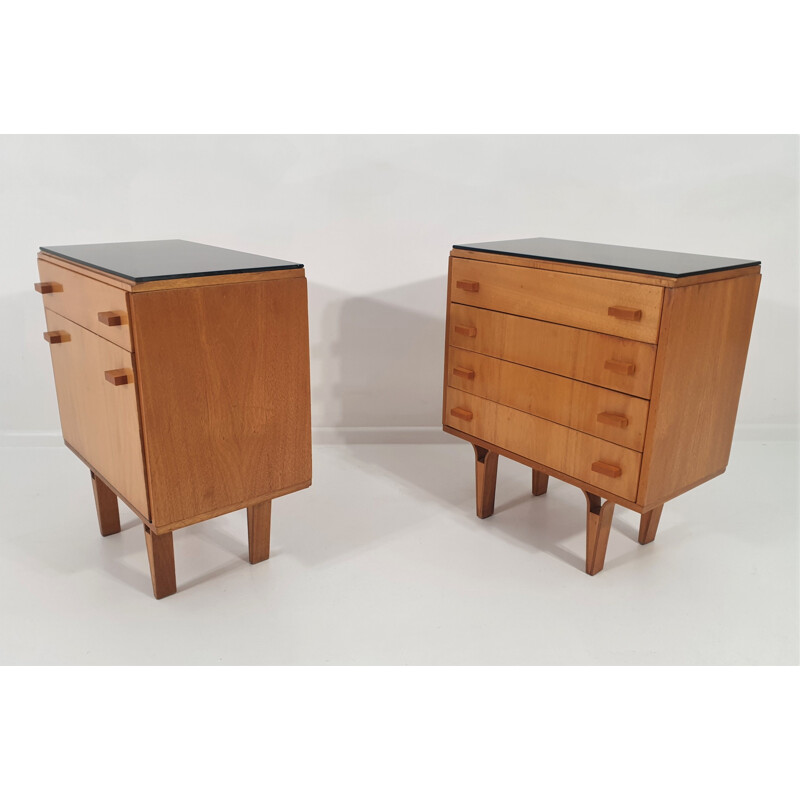 Pair of vintage Nightstands by Frantisek Mezulanik, 1970s