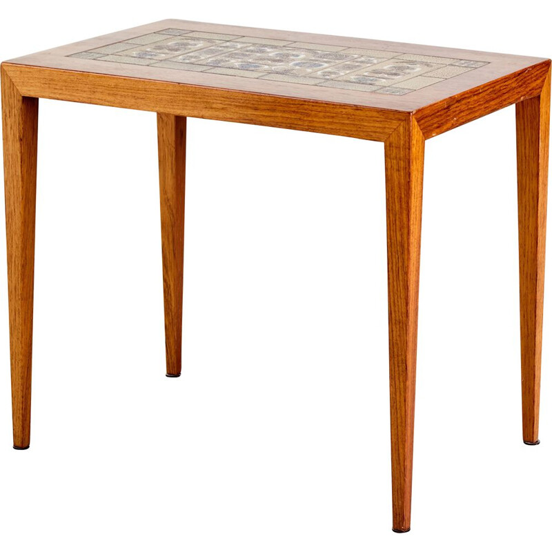 Table d'appoint vintage en palissandre de Severin Hansen pour Haslev Møbelsnedkeri, Danois 1960