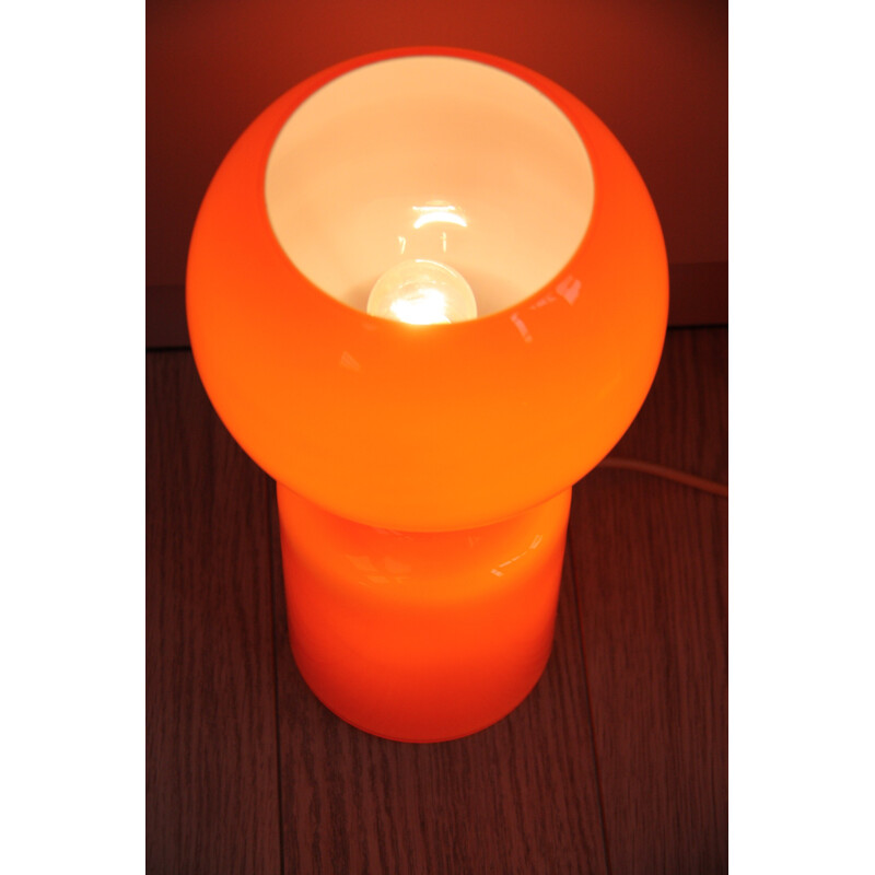 Lampe de table Philips vintage en verre orange, Jean Paul EMONDS-ALT - 1970