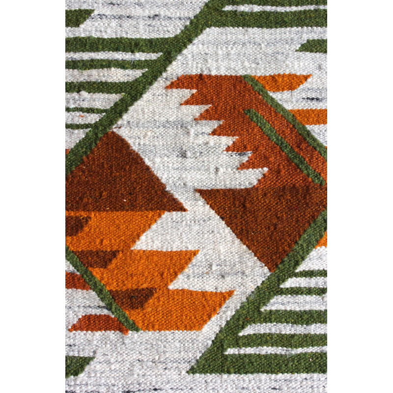 Vintage  Wool Geometric Carpet from Cepelia, Mid-Century 1960s