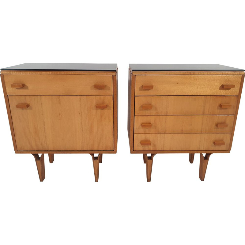 Pair of vintage Nightstands by Frantisek Mezulanik, 1970s