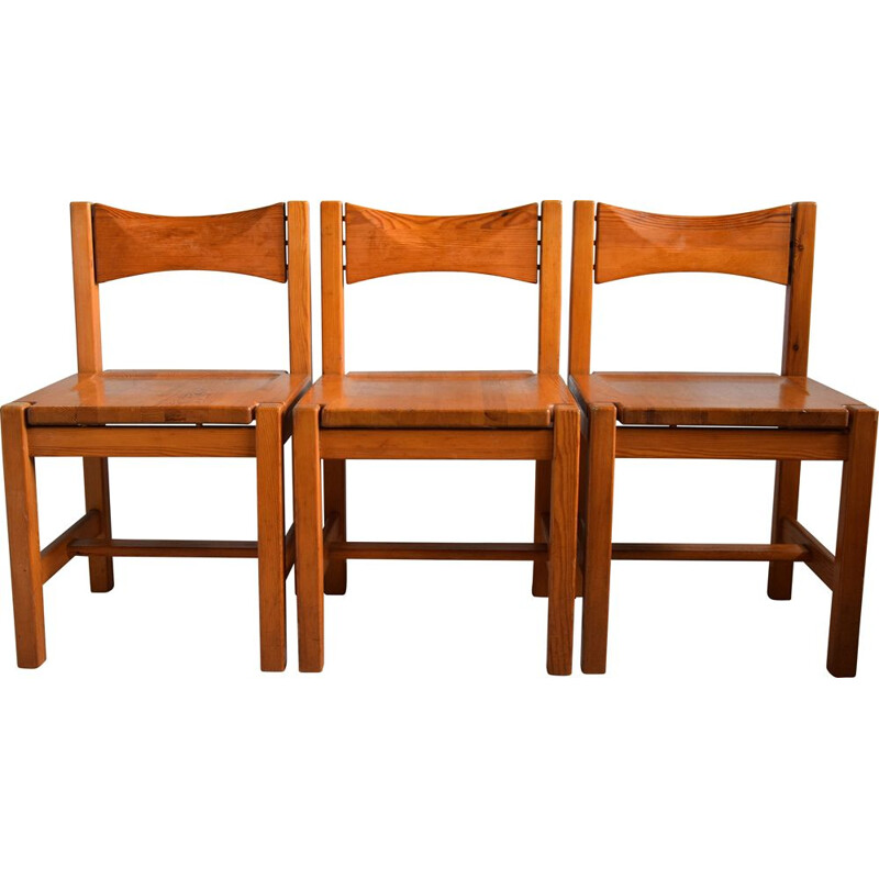 Conjunto de 4 cadeiras de pinho vintage da Ilmari Tapiovaara Mid Century 1960