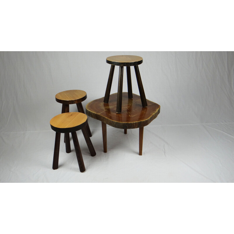 Set of 4 Vintage Tabouret