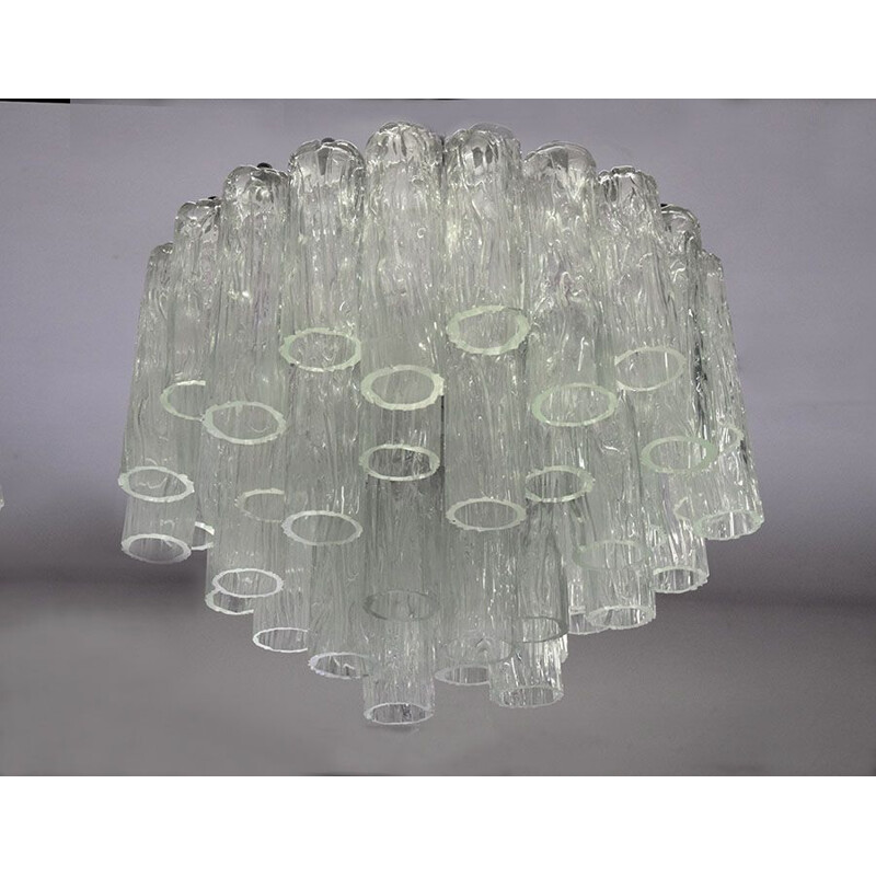 Large vintage Murano glass chandelier by Barovier & Toso 1960