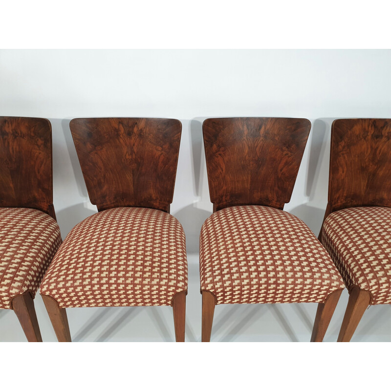 Set of 6 vintage chairs by Jindřich Halabala, Art Deco 1940