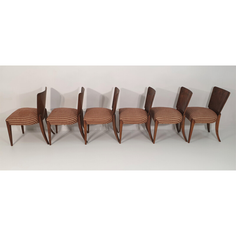 Set of 6 vintage chairs by Jindřich Halabala, Art Deco 1940