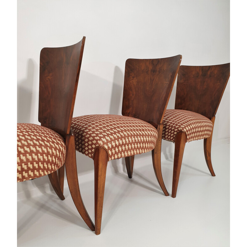 Set of 6 vintage chairs by Jindřich Halabala, Art Deco 1940