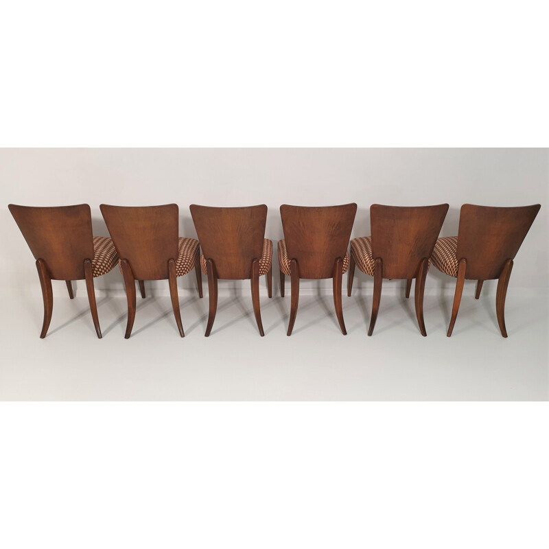 Set of 6 vintage chairs by Jindřich Halabala, Art Deco 1940