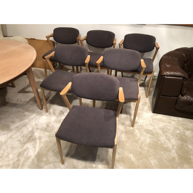 Set of 6 small vintage armchairs by Kai Kristiansen, Danish 1960s