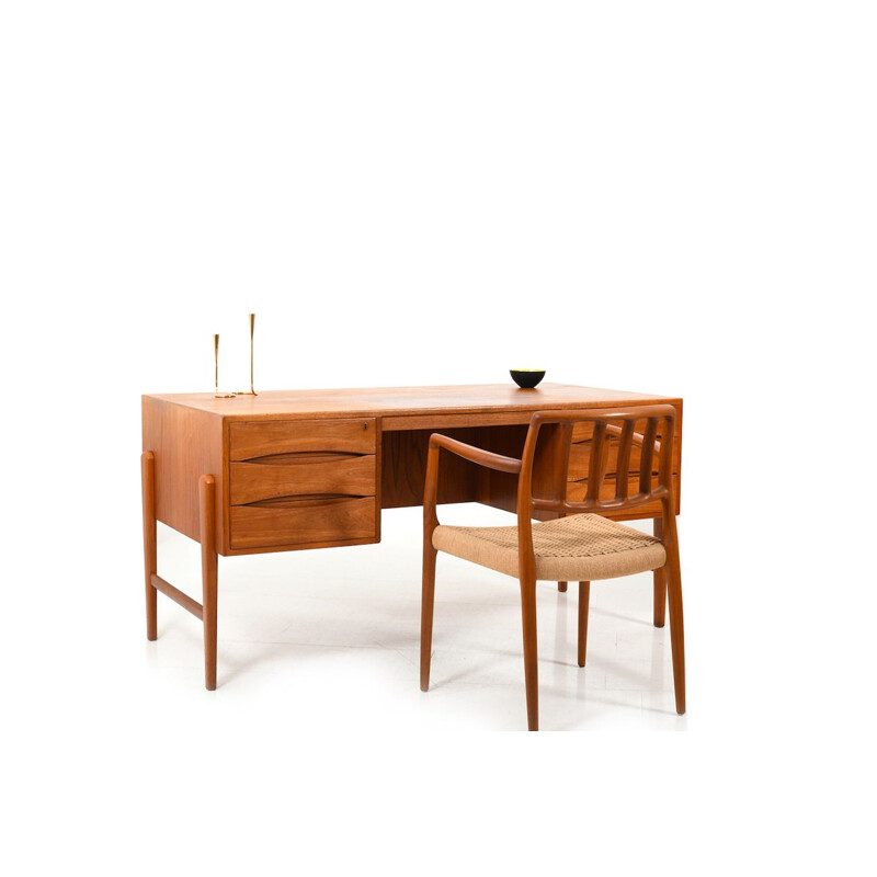 Vintage Teak Desk Modern by  Arne Vodder, Danish 1960s