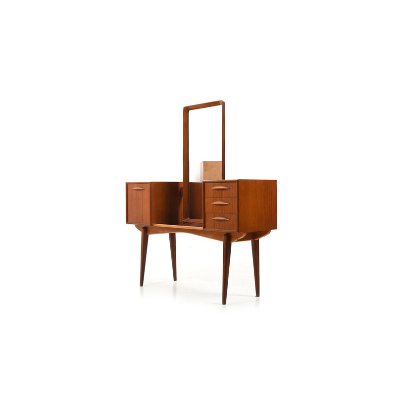 Vintage Teak Vanity Table by Svante Skogh, Scandinavian 1950s