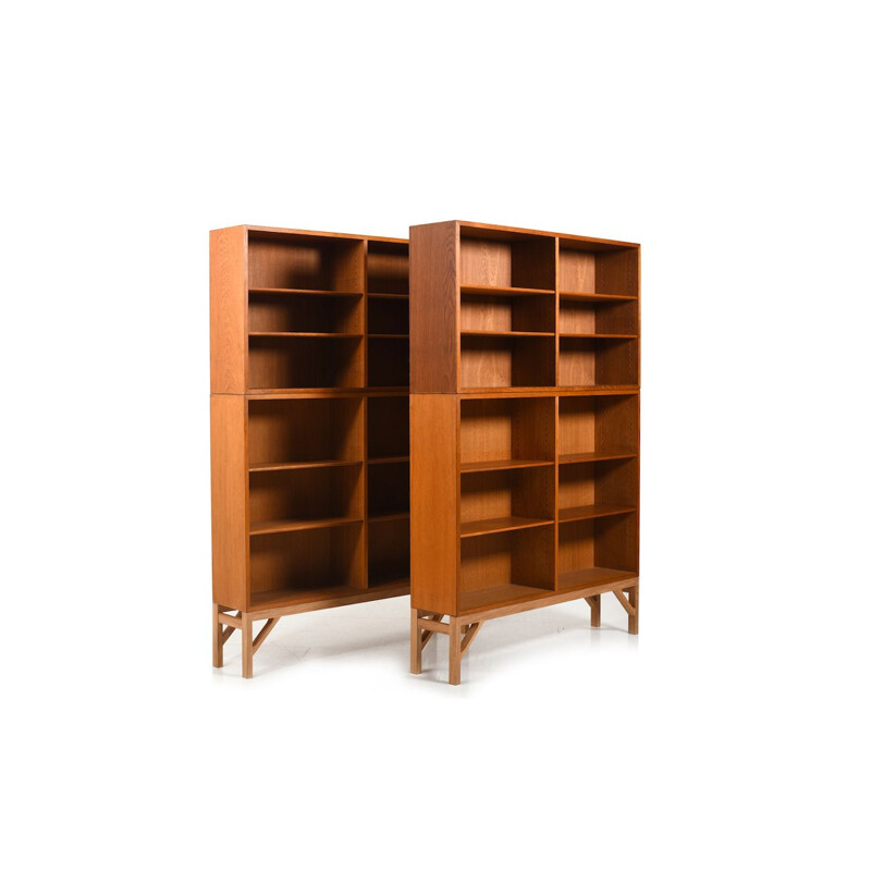 Pair of vintage Book Cases Model 152 by Borge Mogensen for FDB Mobler, Denmark 1960s