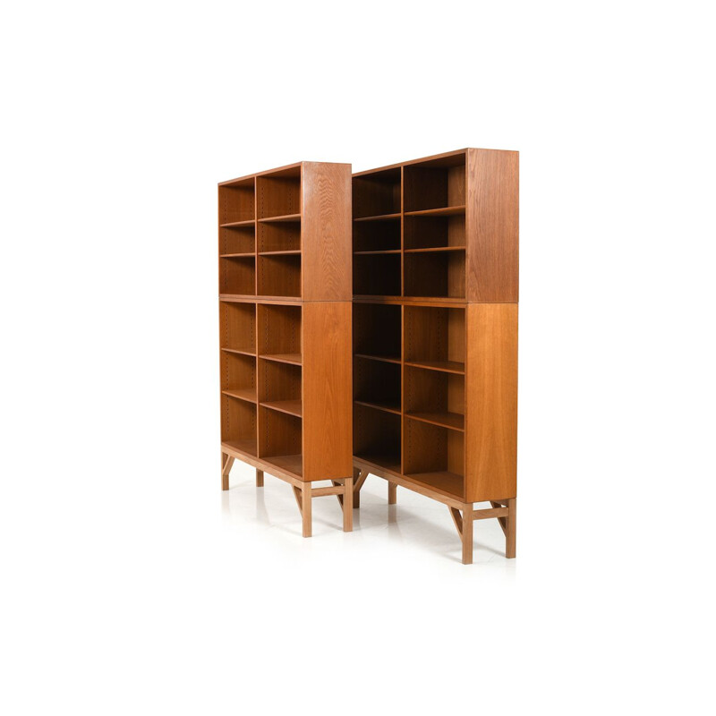 Pair of vintage Book Cases Model 152 by Borge Mogensen for FDB Mobler, Denmark 1960s