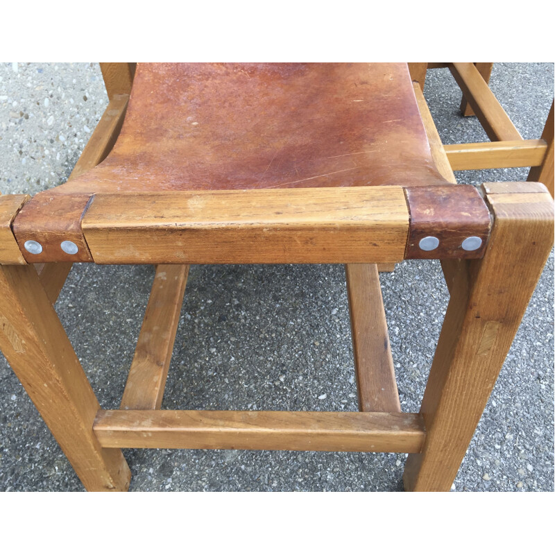 Pair of vintage chapo stone chairs 1980s