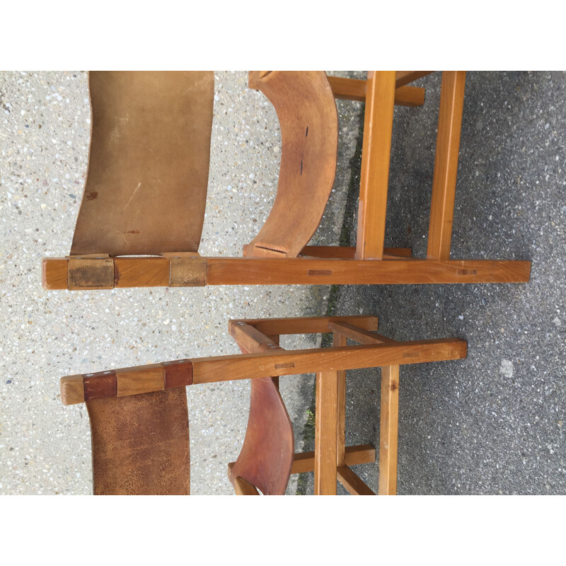 Pair of vintage chapo stone chairs 1980s