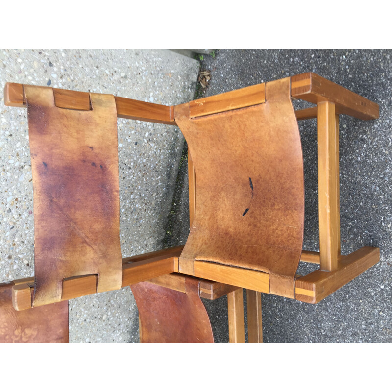 Pair of vintage chapo stone chairs 1980s