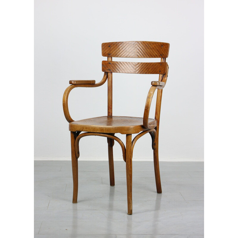 Poltrona vintage in legno curvato di Michael Thonet