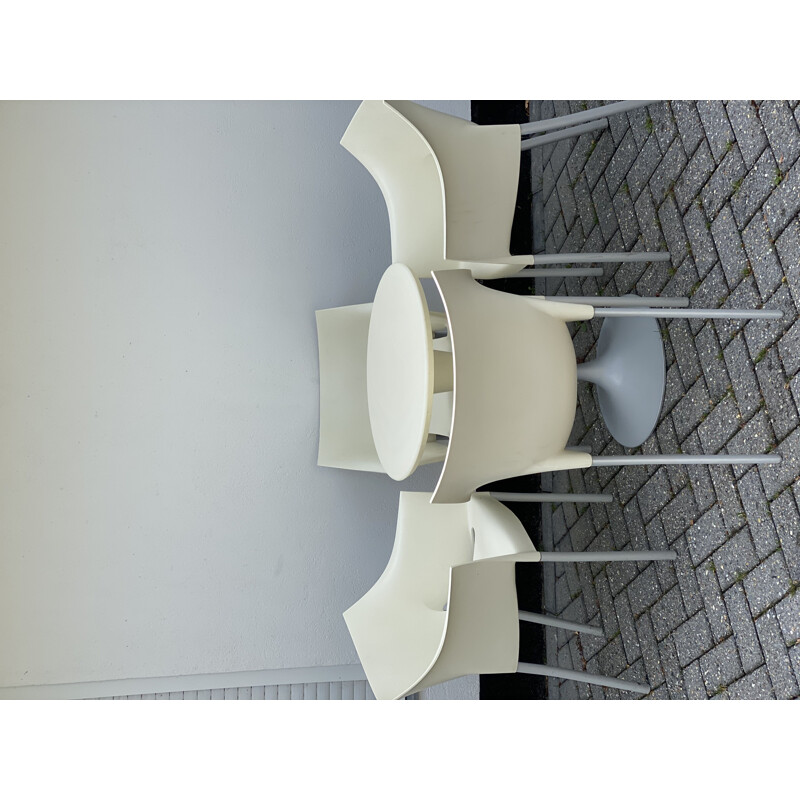 Ensemble de Table vintage Kartell avec 4 Chaises par Philippe Starck