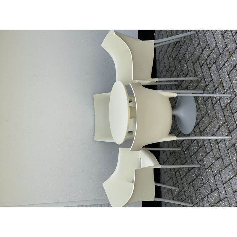 Ensemble de Table vintage Kartell avec 4 Chaises par Philippe Starck