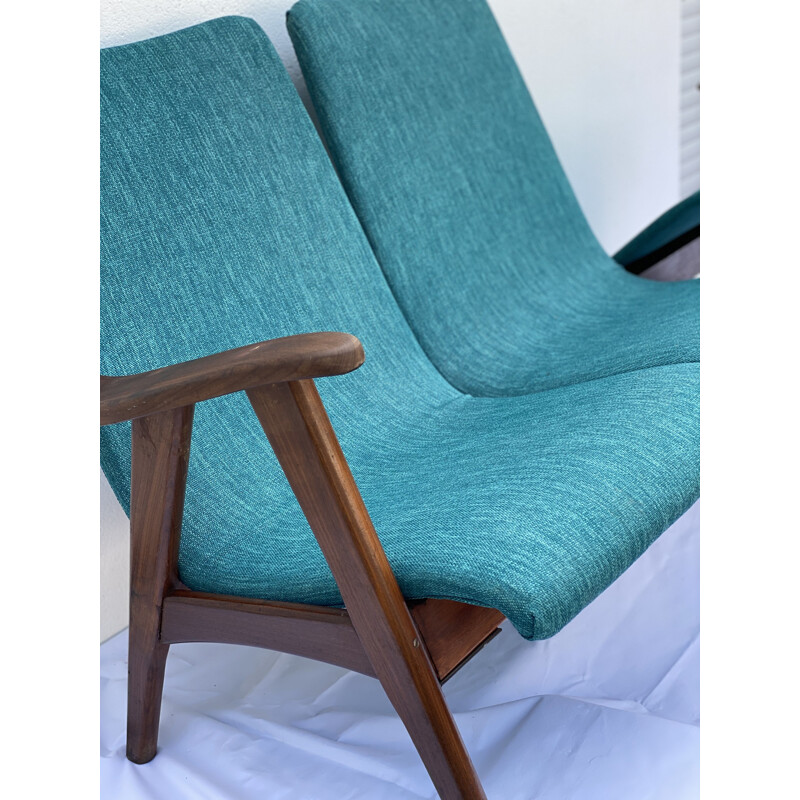 Vintage Louis Van Teeffelen Sofa and Arm Chair