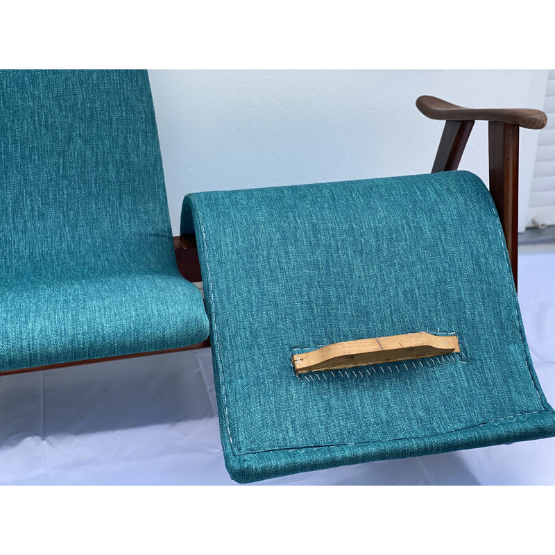 Canapé et fauteuil vintage Louis Van Teeffelen