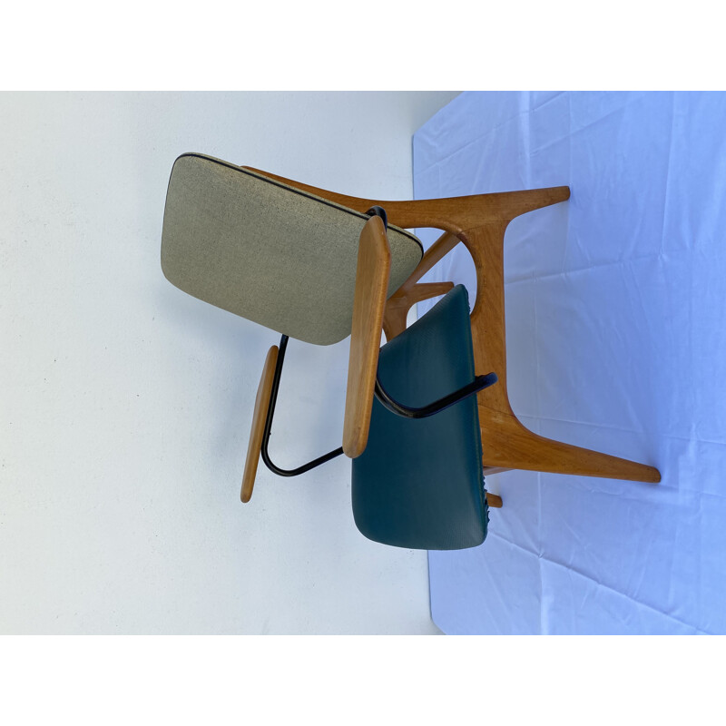 Pair of vintage Industrial Chairs Louis Van Teeffelen 