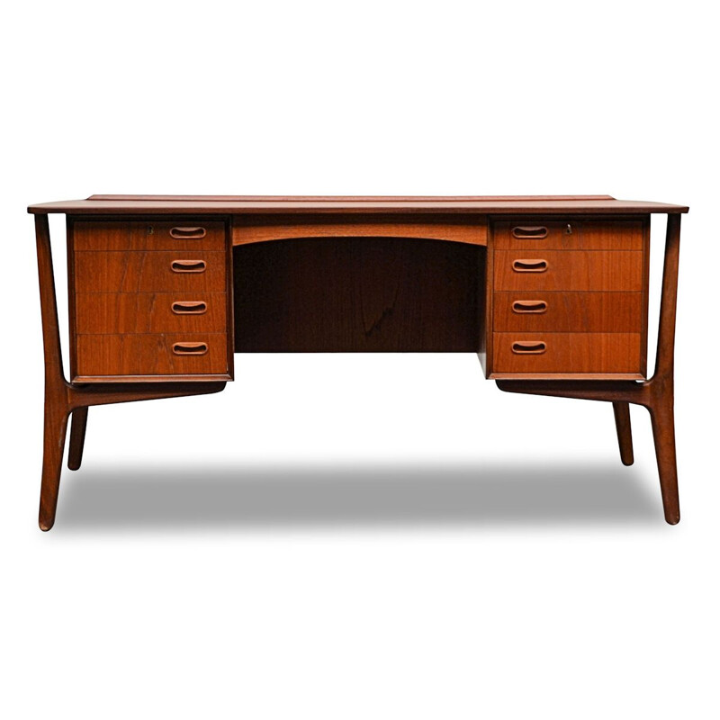 Vintage modern teak desk by Svend Aage Madsen for H.P Hansen, Danish