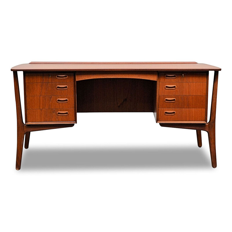 Vintage modern teak desk by Svend Aage Madsen for H.P Hansen, Danish