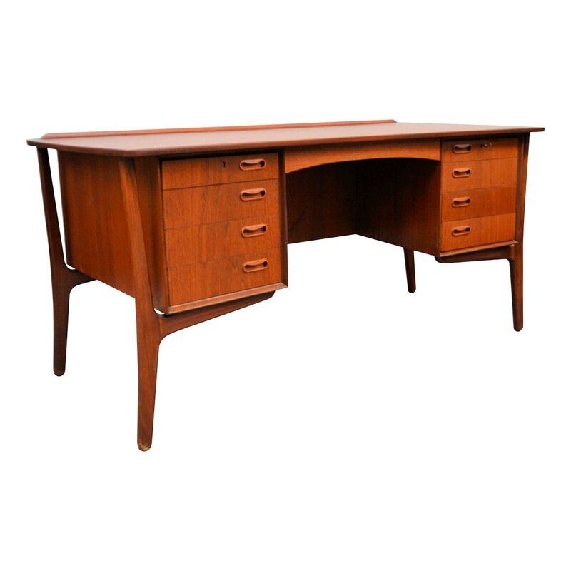 Vintage modern teak desk by Svend Aage Madsen for H.P Hansen, Danish