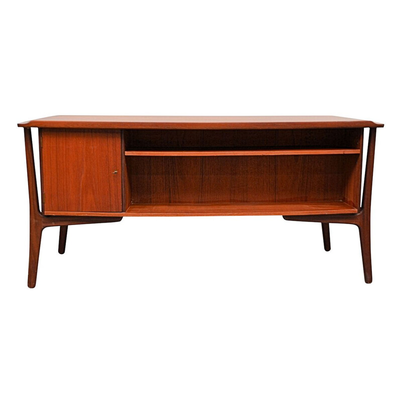 Vintage modern teak desk by Svend Aage Madsen for H.P Hansen, Danish