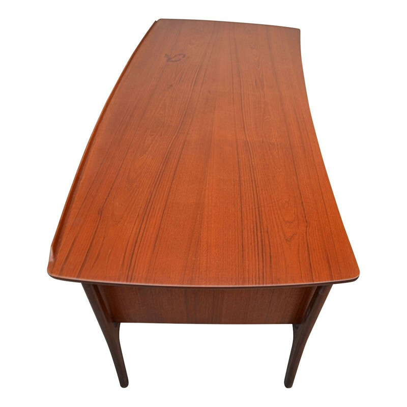 Vintage modern teak desk by Svend Aage Madsen for H.P Hansen, Danish