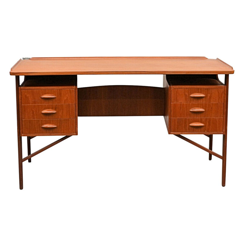 Vintage teak desk by Svend Aage Madsen for H.P. Hansen, Danish