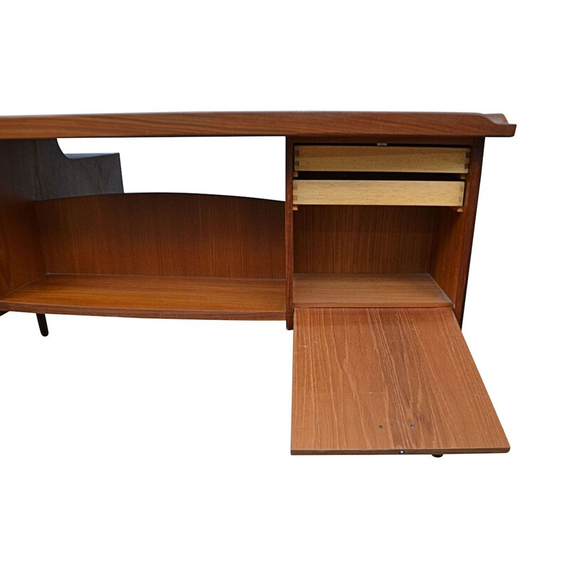 Vintage teak desk by Svend Aage Madsen for H.P. Hansen, Danish