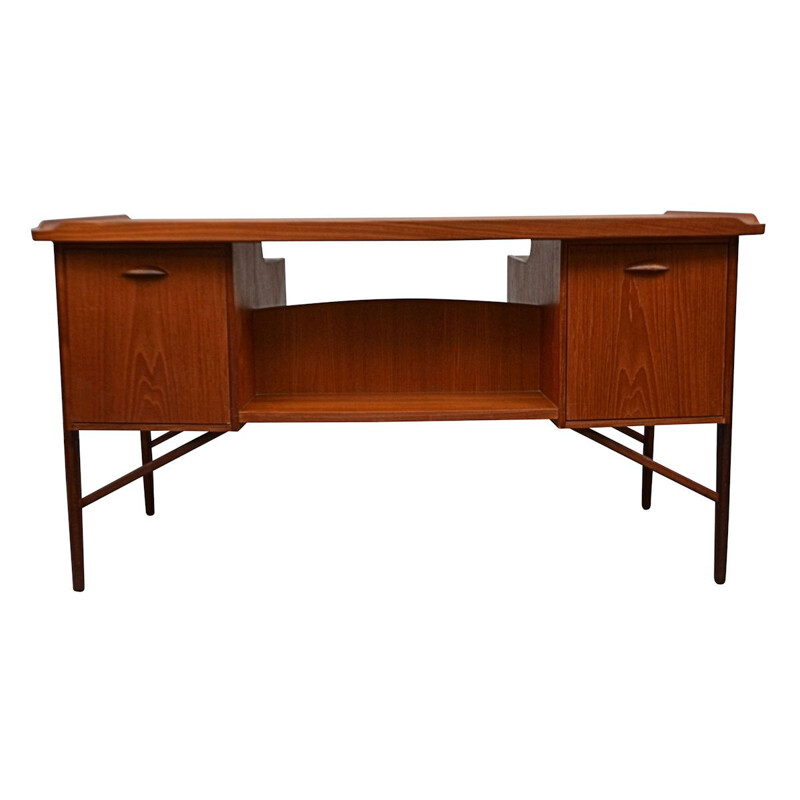 Vintage teak desk by Svend Aage Madsen for H.P. Hansen, Danish