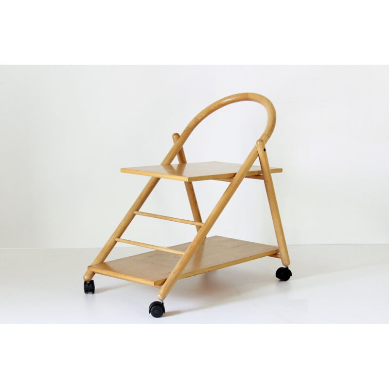 Vintage houten bar cart 1960