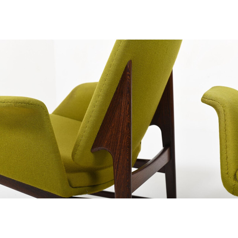 Par de poltronas vintage Mod. 451 por Illum Wikkelso, dinamarquês 1960