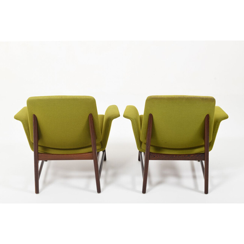 Paar vintage fauteuils Mod. 451 van Illum Wikkelso, Deens 1960