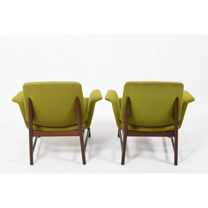 Pair of vintage Easychairs Mod. 451 by Illum Wikkelso, Danish 1960s