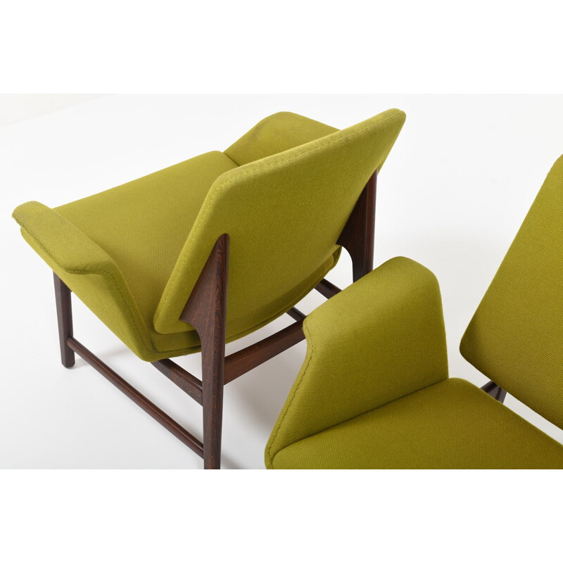 Pair of vintage Easychairs Mod. 451 by Illum Wikkelso, Danish 1960s