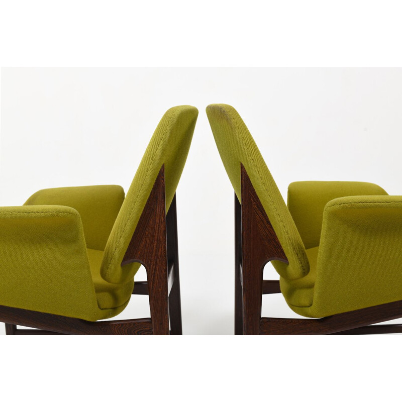 Pair of vintage Easychairs Mod. 451 by Illum Wikkelso, Danish 1960s